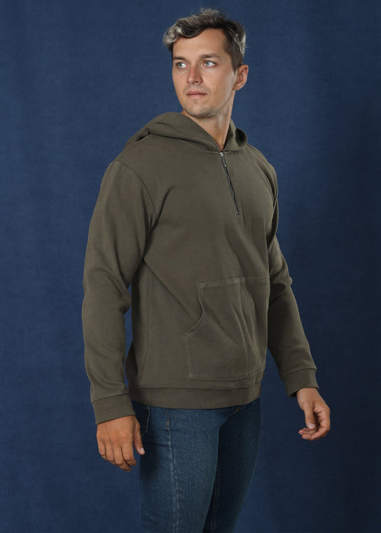 Olive Over Head Hoodie