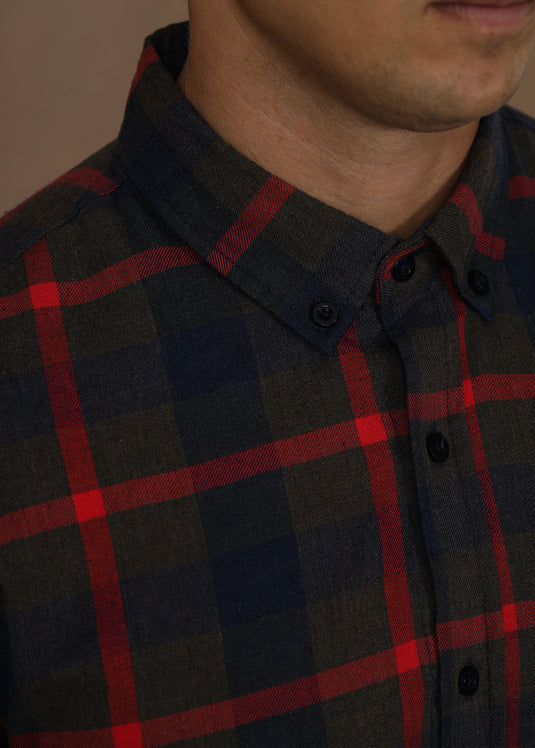 CASUAL WEAR CHECK L/S SHIRT