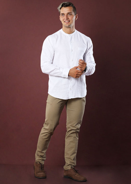 White Linen Wong Shirt