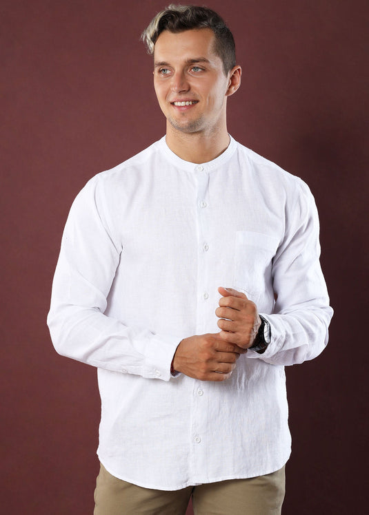 White Linen Wong Shirt