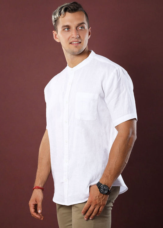 Linen Tyler S/S Shirt (White)