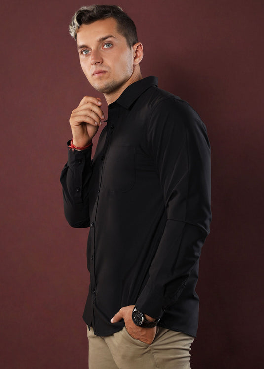 Black Party Wear Shirt