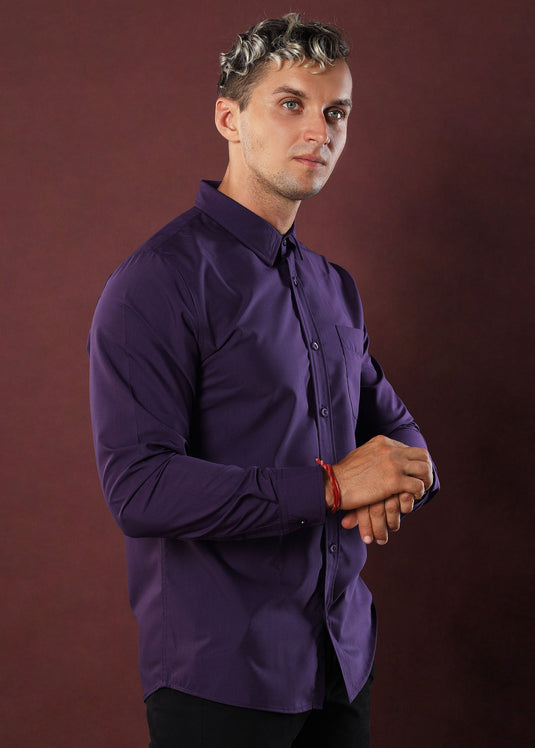 Purple Party Wear Shirt