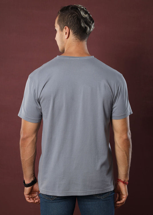 Dark Grey Crew Neck Tee (Slim)