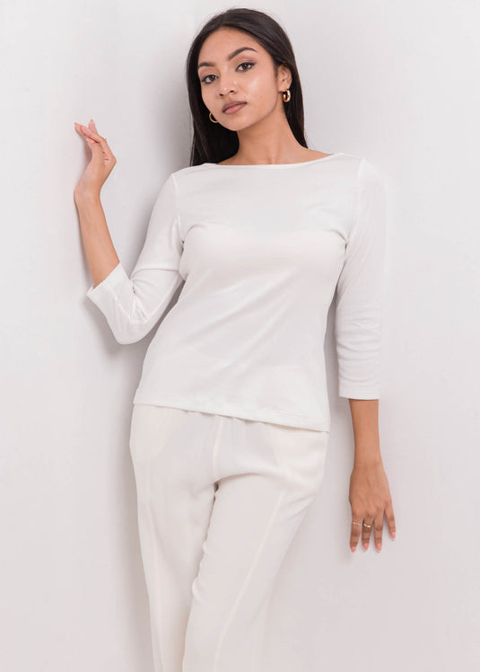 Round Neck Rib Top