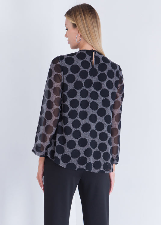 Printed Long Sleeve Blouse