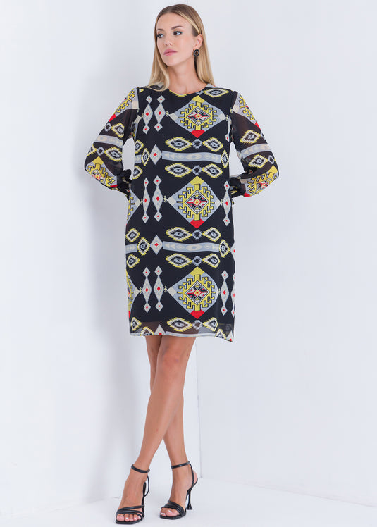 Printed Shift Dress