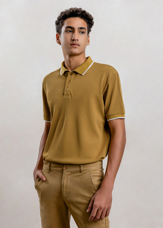 Waffle Polo T-Shirt