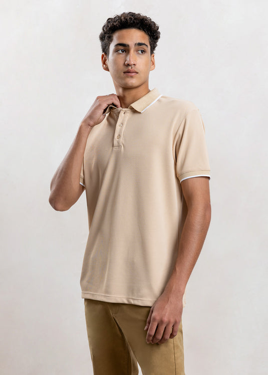 Waffle Polo T-Shirt