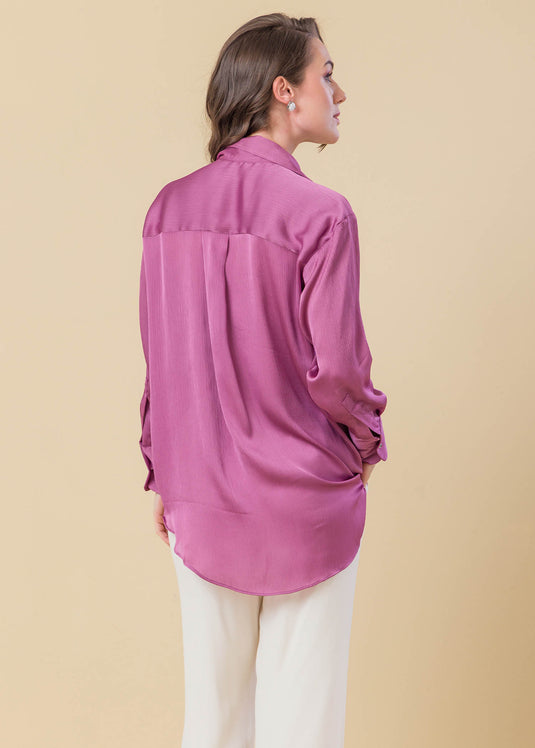 Oversized Satin Shirt