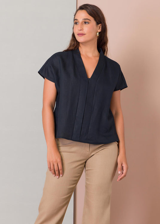 Extended shoulder blouse