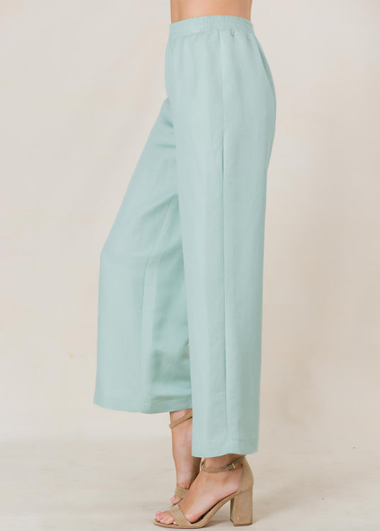 Elasticated waist linen pant