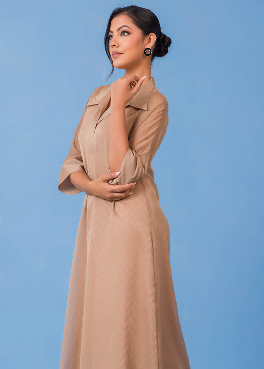 Midi Dress With Collar