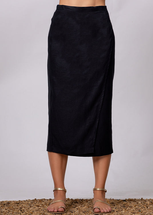 Mock Wrap Skirt