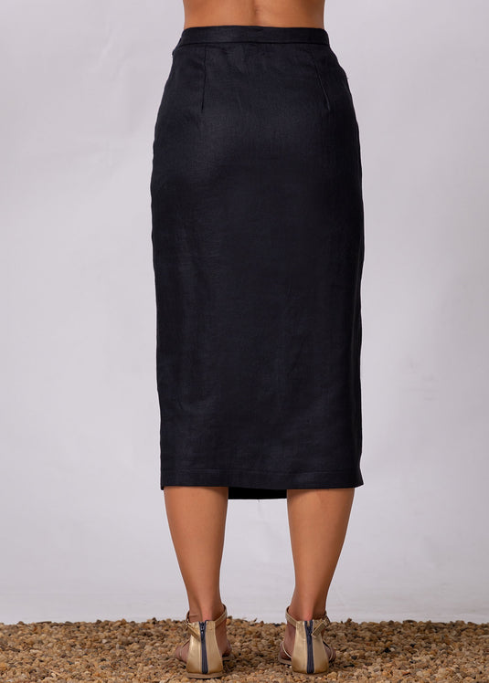 Mock Wrap Skirt