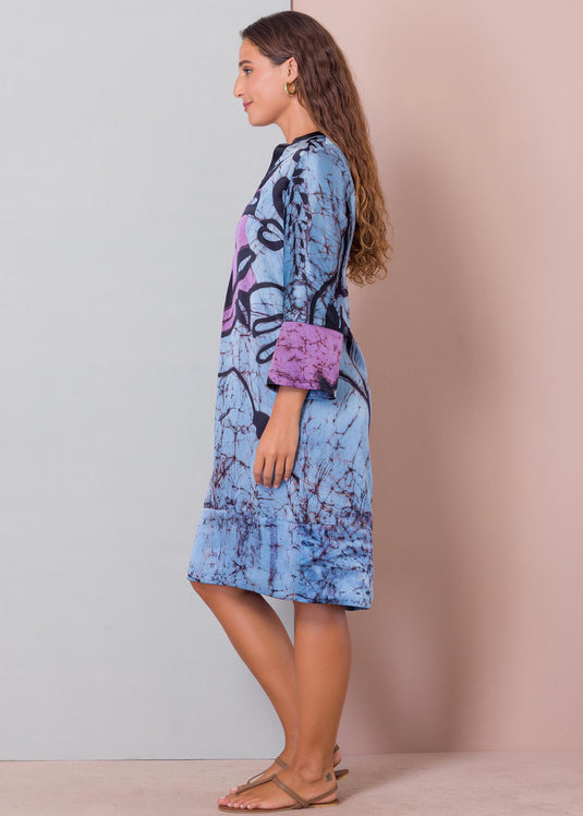 Batik Tropical Flower Detailed Dress