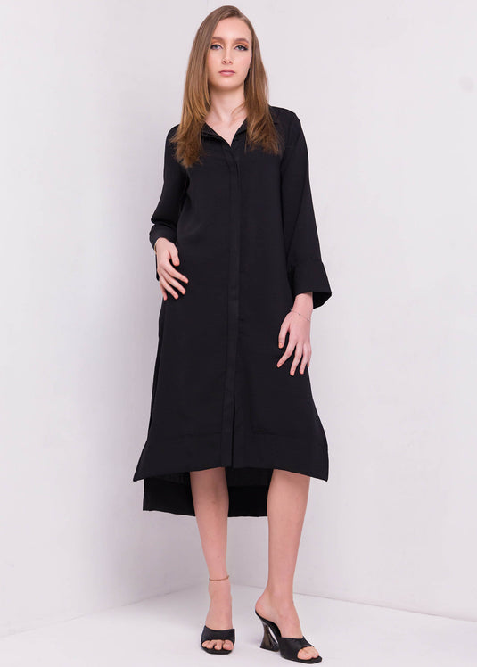 Shirt Dress With Concealed Placket