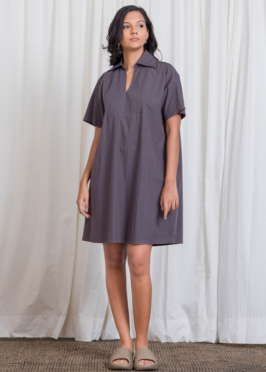 Tent Dress With Collar