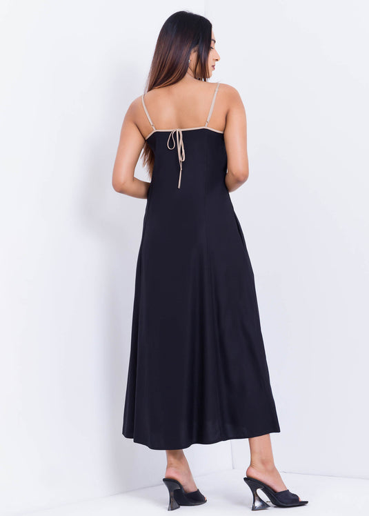 Maxi Dress With Contrast Straps