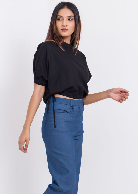 Puff Sleeve Crop Top