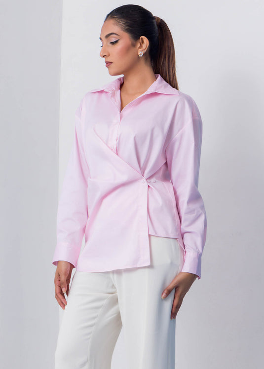 Long Sleeve Blouse With Side Detail