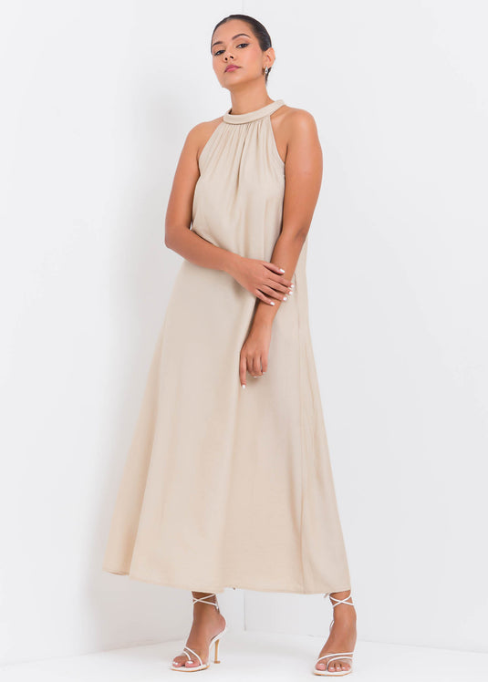 Halter Neck Maxi Dress