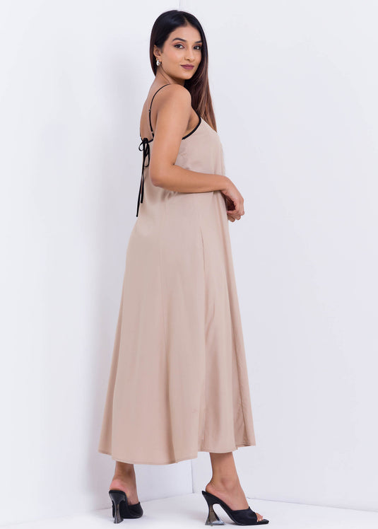 Maxi Dress With Contrast Straps