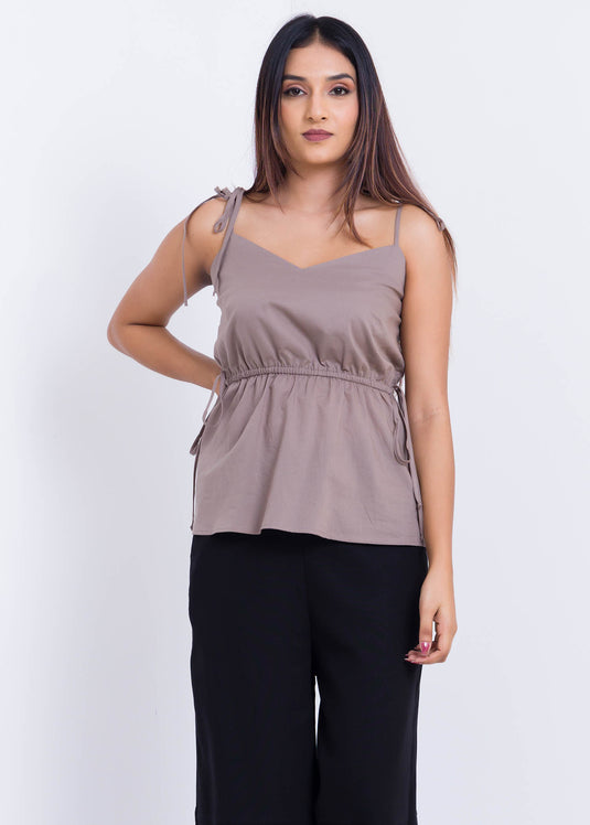 Strappy Top With Waist Drawcord