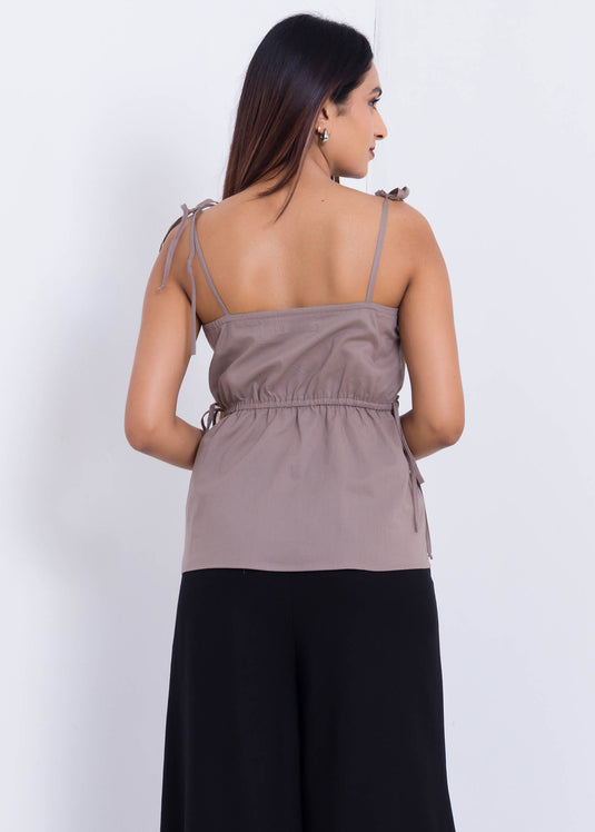 Strappy Top With Waist Drawcord