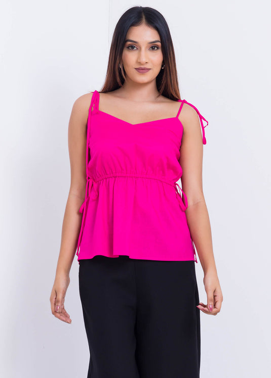 Strappy Top With Waist Drawcord