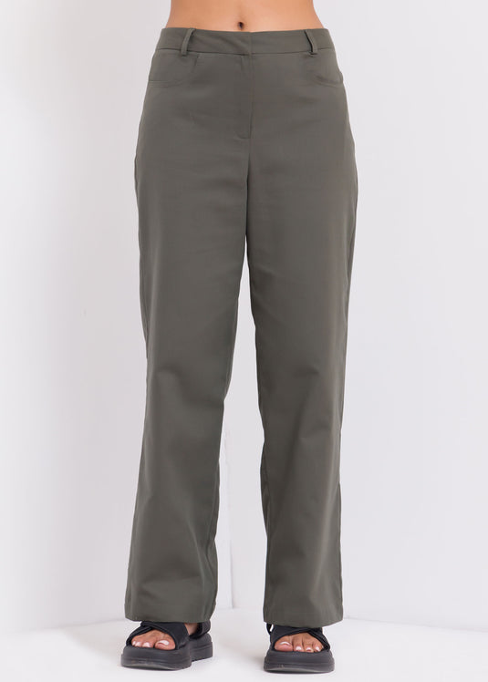 Straight Leg High Waist Pant