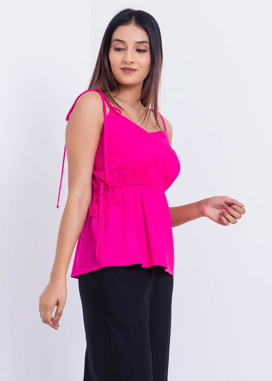 Strappy Top With Waist Drawcord