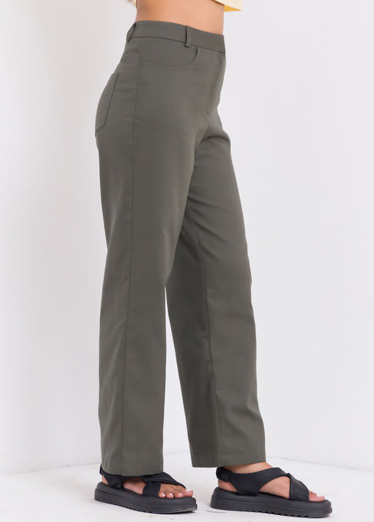 Straight Leg High Waist Pant