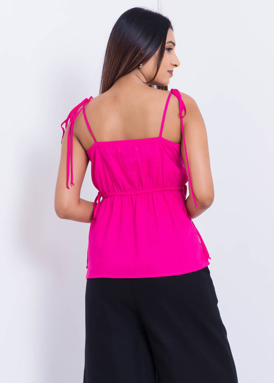 Strappy Top With Waist Drawcord