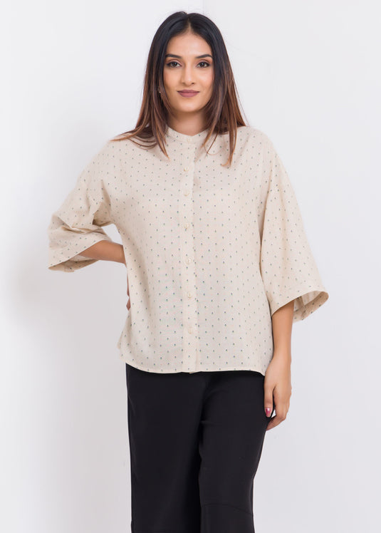 Loose Fitted Button Down Blouse