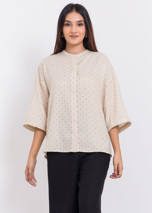 Loose Fitted Button Down Blouse