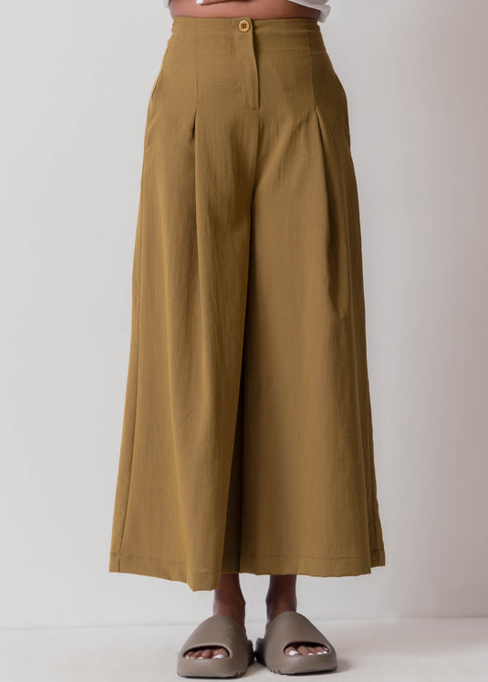 Wide Leg Pant With Pleats