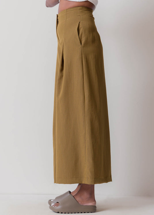 Wide Leg Pant With Pleats