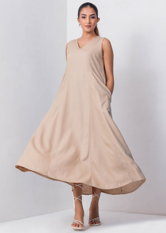 V Neck Tent Dress