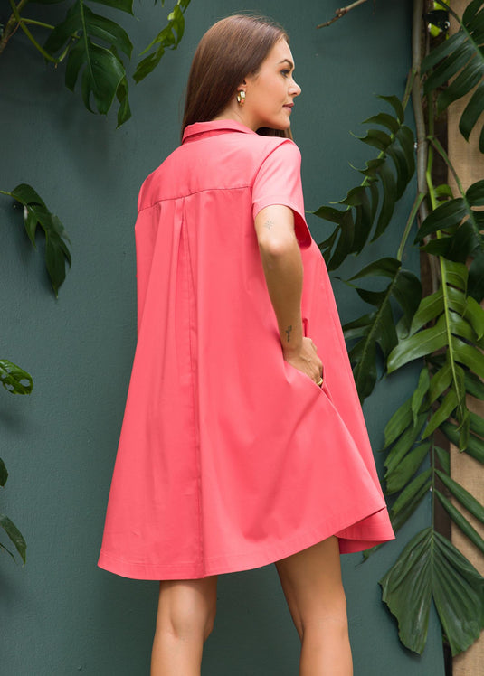 Trapeze dress with side pockets