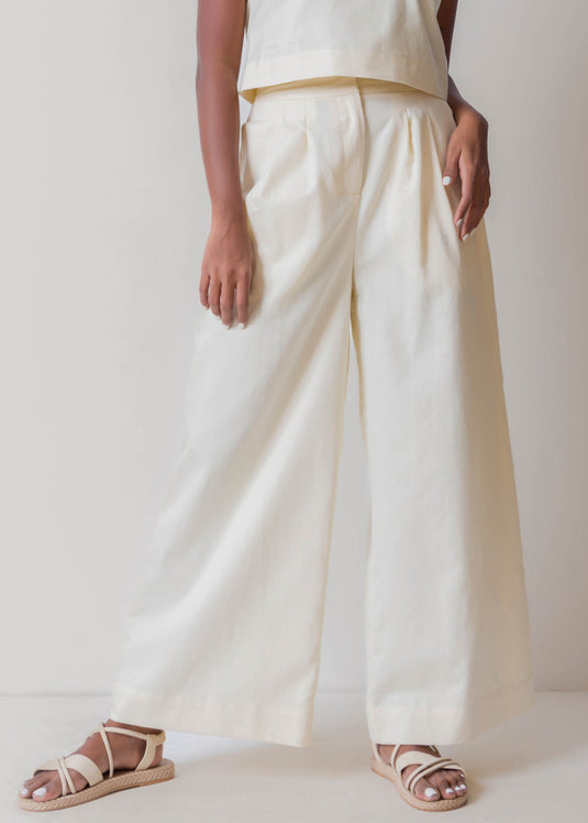 Wide Leg Pant With Pleats