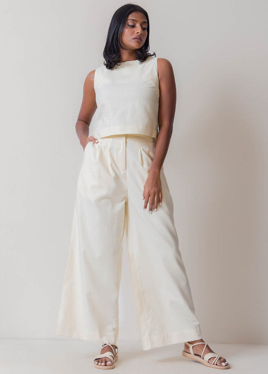 Wide Leg Pant With Pleats