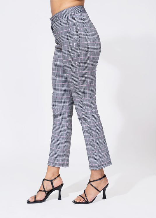 Plaid Fitted Pant