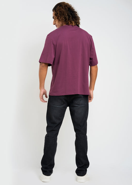 Oversized Crew Neck T-shirt With PKT Detail