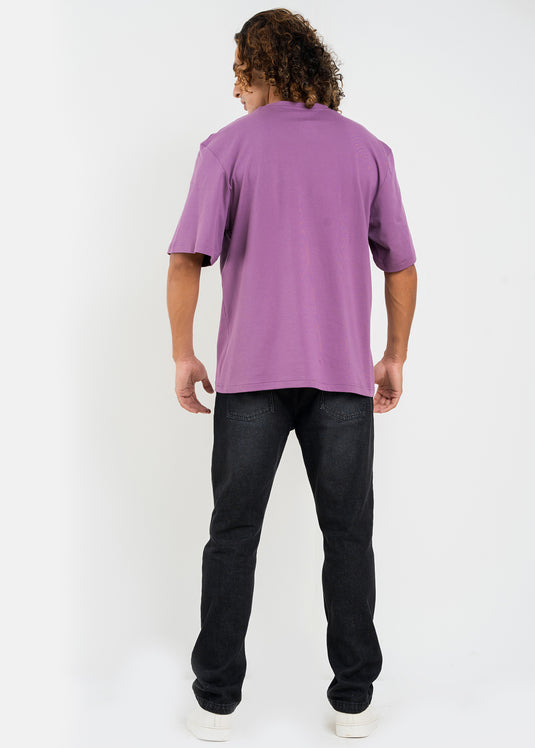 Oversized Crew Neck T-shirt With PKT Detail