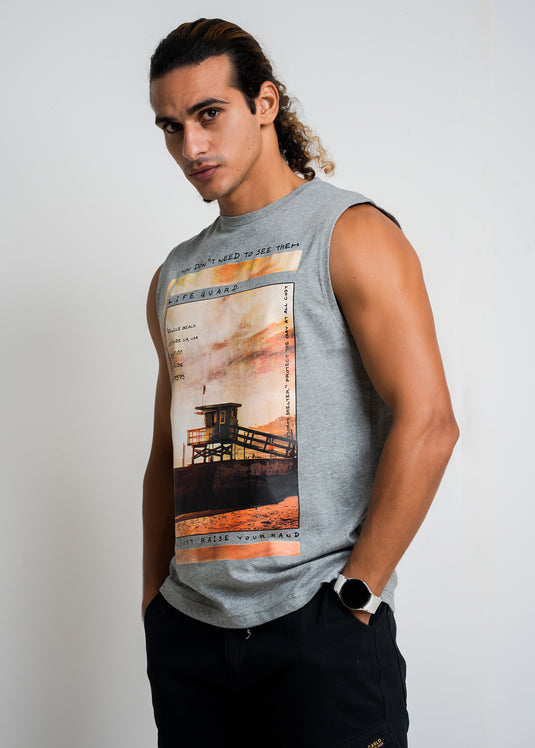 Mens Graphic Printed Tank Top