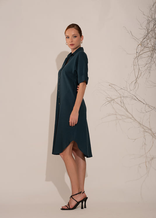 Basic Loose Fitted Shirt Dress