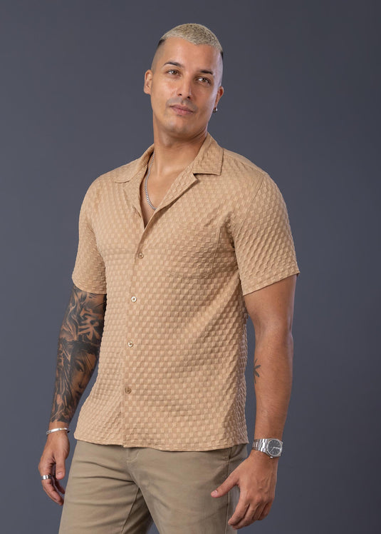 Casual Wear Cuban Collar S/S Shirt