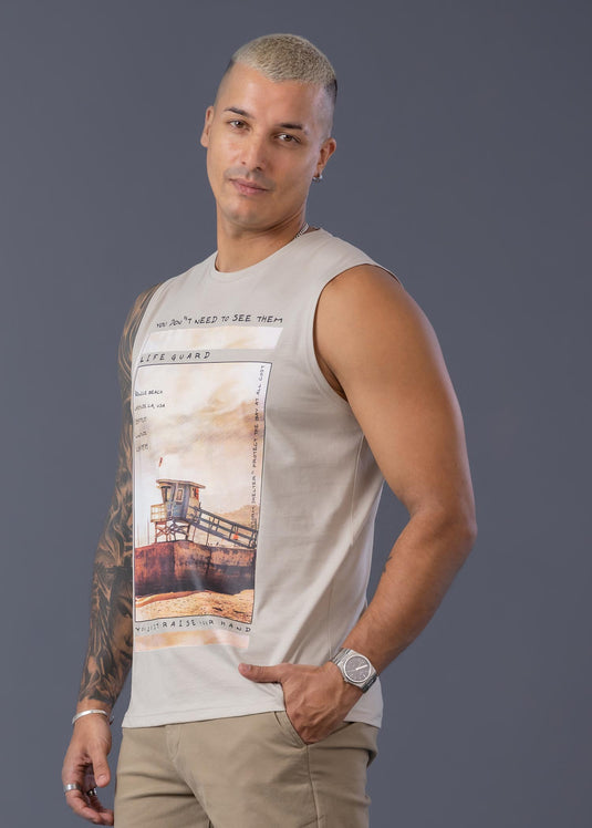 Mens Graphic Printed Tank Top