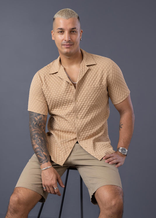 Casual Wear Cuban Collar S/S Shirt